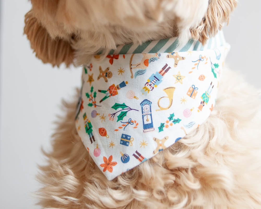 nutcracker bandana for dogs; holiday dog bandana