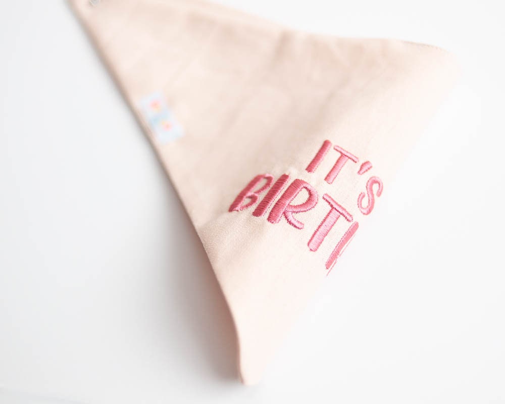 it&#39;s my birthday dog bandana with beautiful embroidery