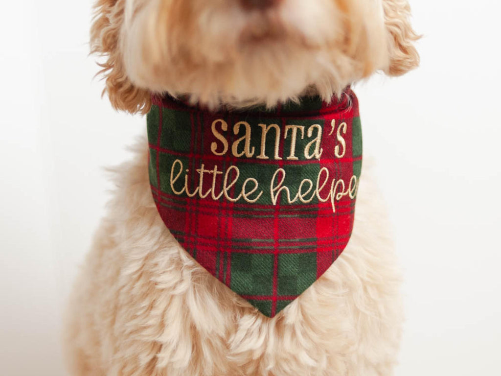 Santas little helper dog bandana