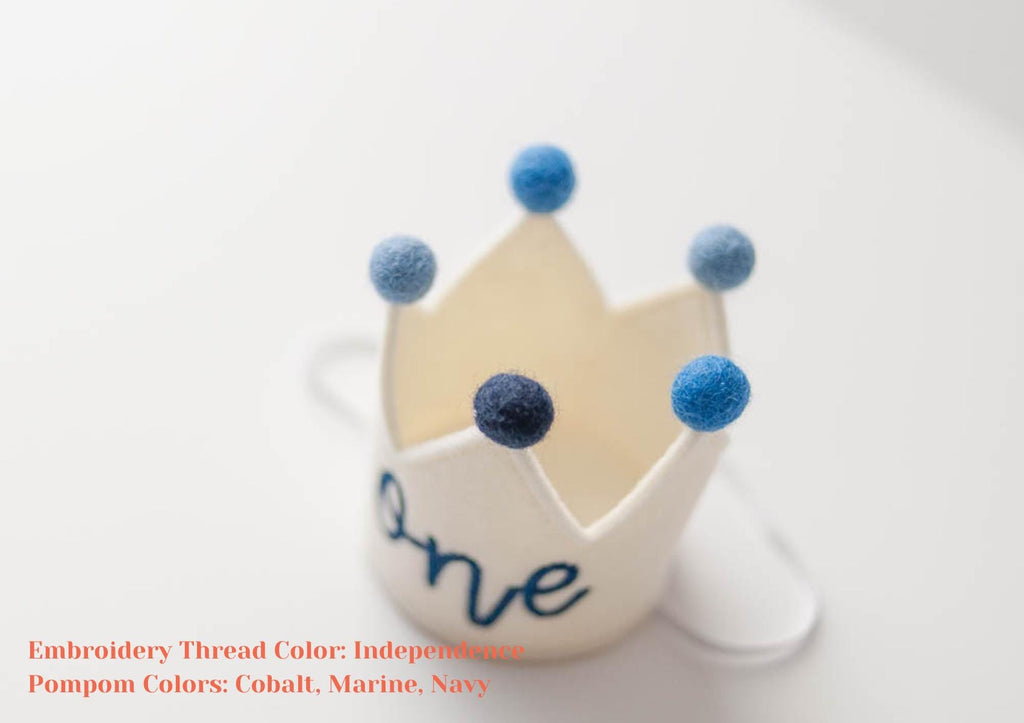 first birthday crown for baby; blue first birthday crown