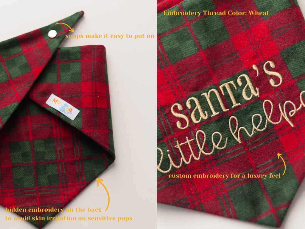 Santas little helper dog bandana