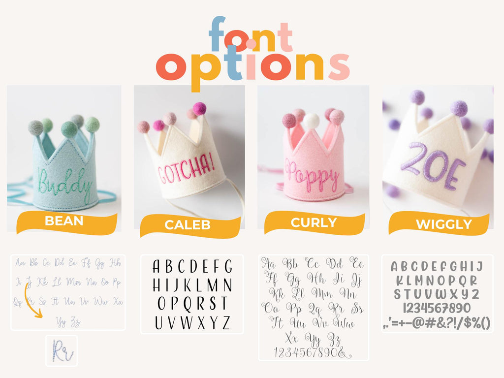 mini cat birthday crown with pompoms