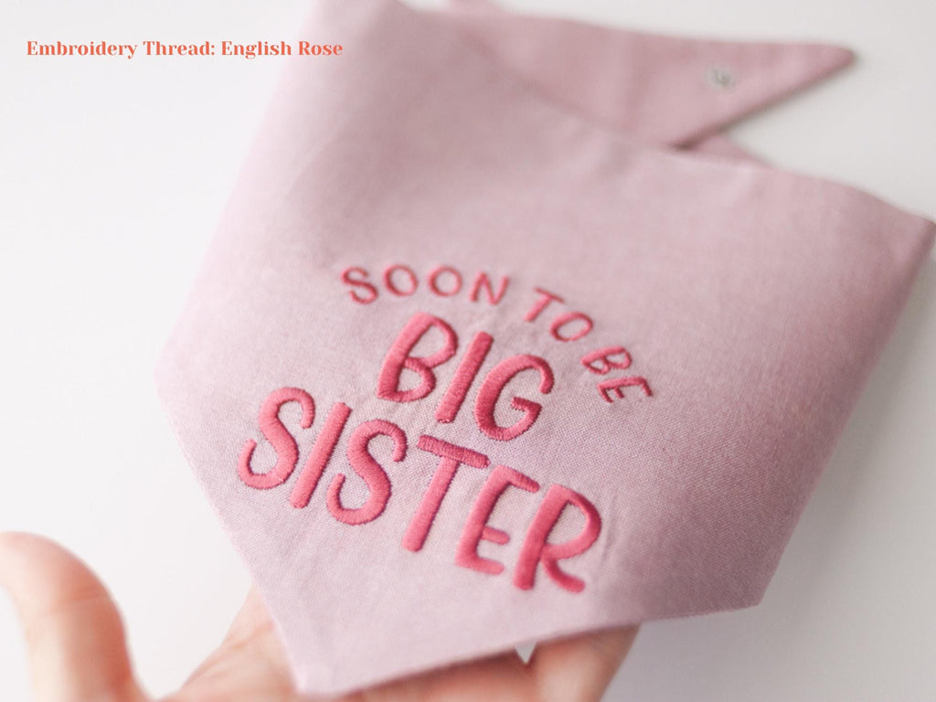 Soon to be Big Sister dog Bandana in pink