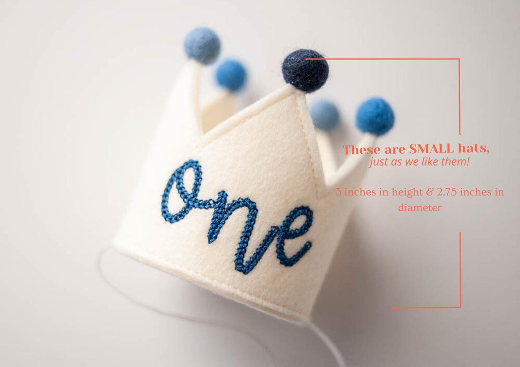 first birthday crown for baby; blue first birthday crown
