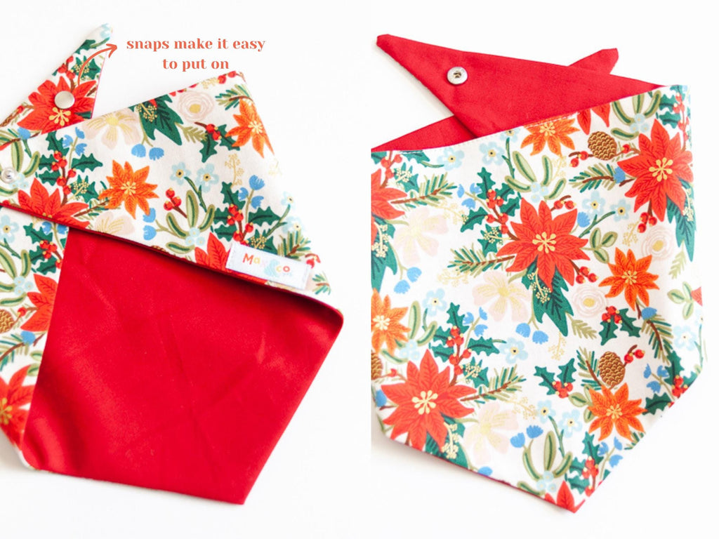 holiday reversible dog bandana